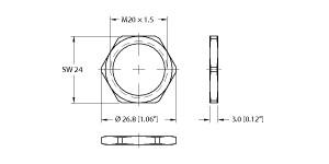 LOCKNUT-M20-BRASS-(10/BAG)