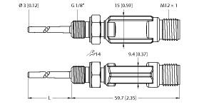TTM050C-103A-G1/8-LI6-H1140-L013-50/50°C