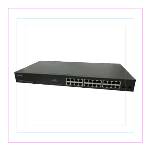 26-Port Gigabit Managed Switch (24) PoE+ budget 370W; (2) SFP - NA