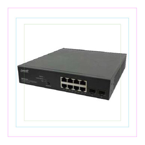 10-Port Gigabit Managed Switch (8) PoE+ budget 130W; (2) SFP - NA